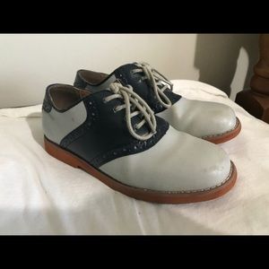 Boys Size 2 Blue Gray Size 2 Saddle Dress shoes